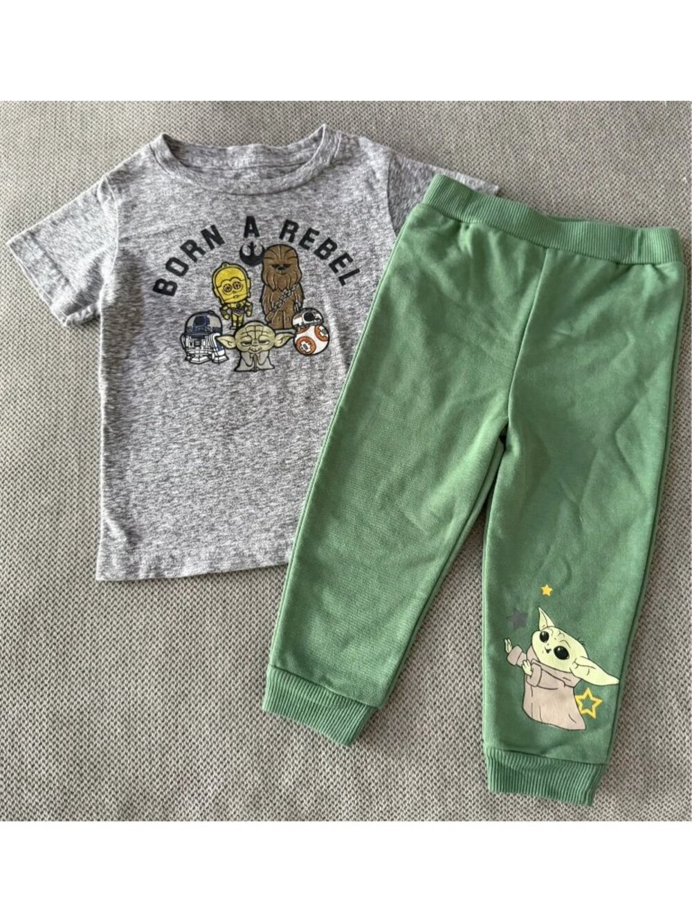 Star Wars Grogu Baby Yoda Outfit Set Size 18M